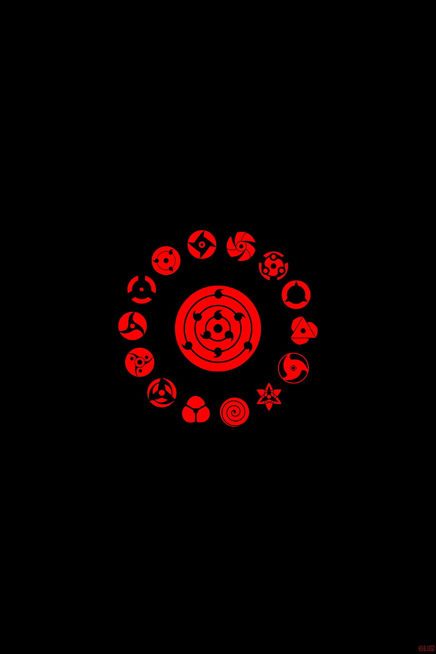Pobierz logo, minimalne, naruto , 4000x6000, sasuke amoled Tapeta na telefon HD