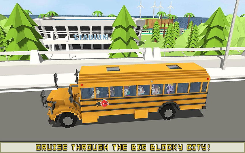 Mr. Blocky School Bus Simulator 2018 for Android, roblox school bus HD wallpaper