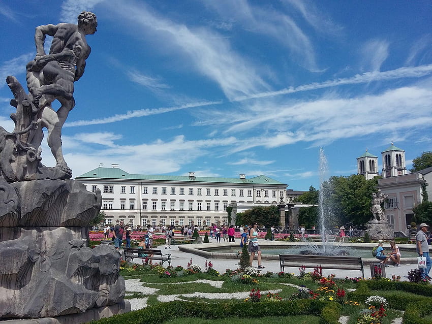 Keajaiban Taman Mirabell, Salzburg – adalah istana mirabell yang baru Wallpaper HD