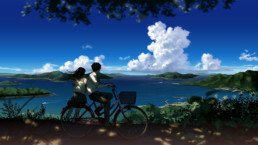 Anime Landscape Backgrounds, anime view HD wallpaper