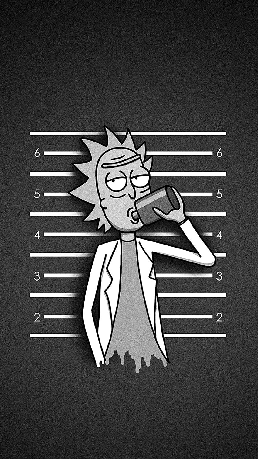 Rick and Morty Poster Black and White Wall Decor Wall Print Home Decor Wall Accessories Gift for Him Gift for Her: Handmade, rick and morty black HD phone wallpaper
