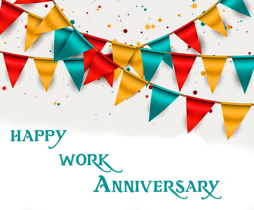 Celebration with Happy Work Anniversary Wishing HD wallpaper