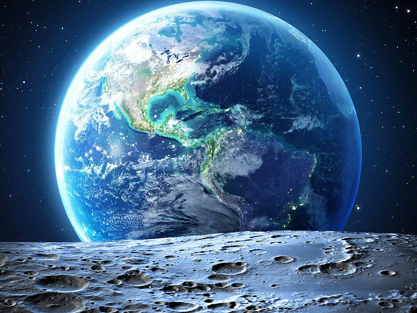 Earth The Blue Planet View From Moon North And South America Ultra, pc earth HD wallpaper