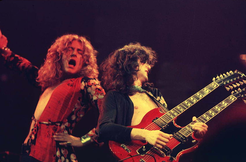 Led Zeppelin konnte nur 1 Dollar bezahlen, um die „Stairway to Heaven“ zu beenden, Jimmy Page Robert Plant HD-Hintergrundbild
