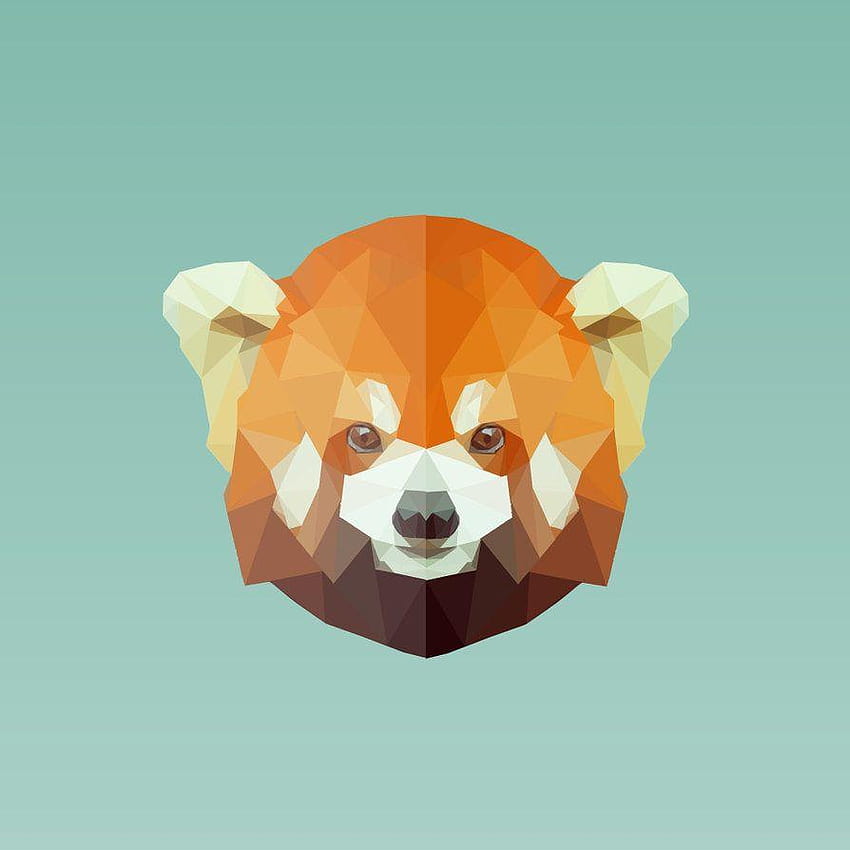 Poli Rendah :: Panda Merah oleh george, pola panda merah wallpaper ponsel HD