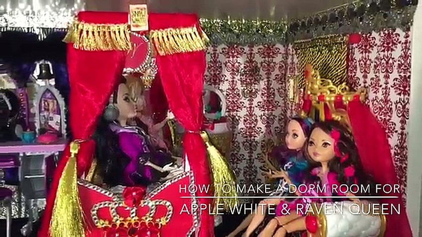 HOW TO MAKE A DORM ROOM FOR APPLE WHITE & RAVEN QUEEN [EVER AFTER HIGH[ HD wallpaper