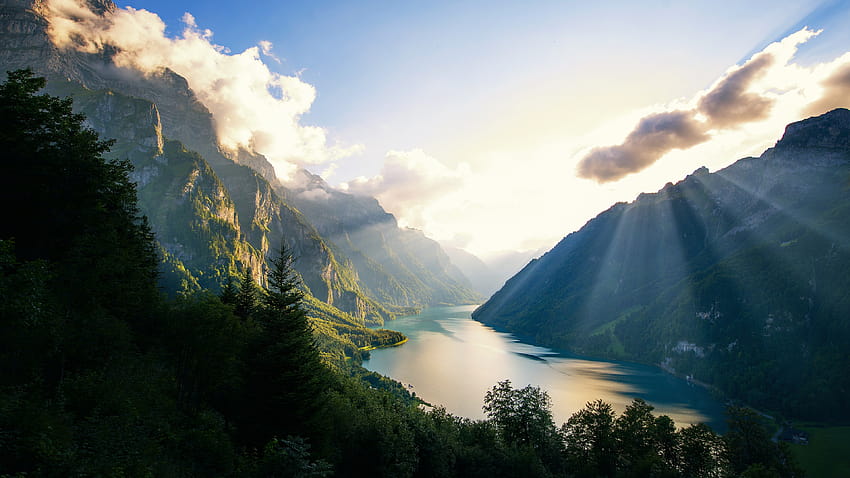 Switzerland Alps Mountains Morning , Nature, Backgrounds, and HD wallpaper