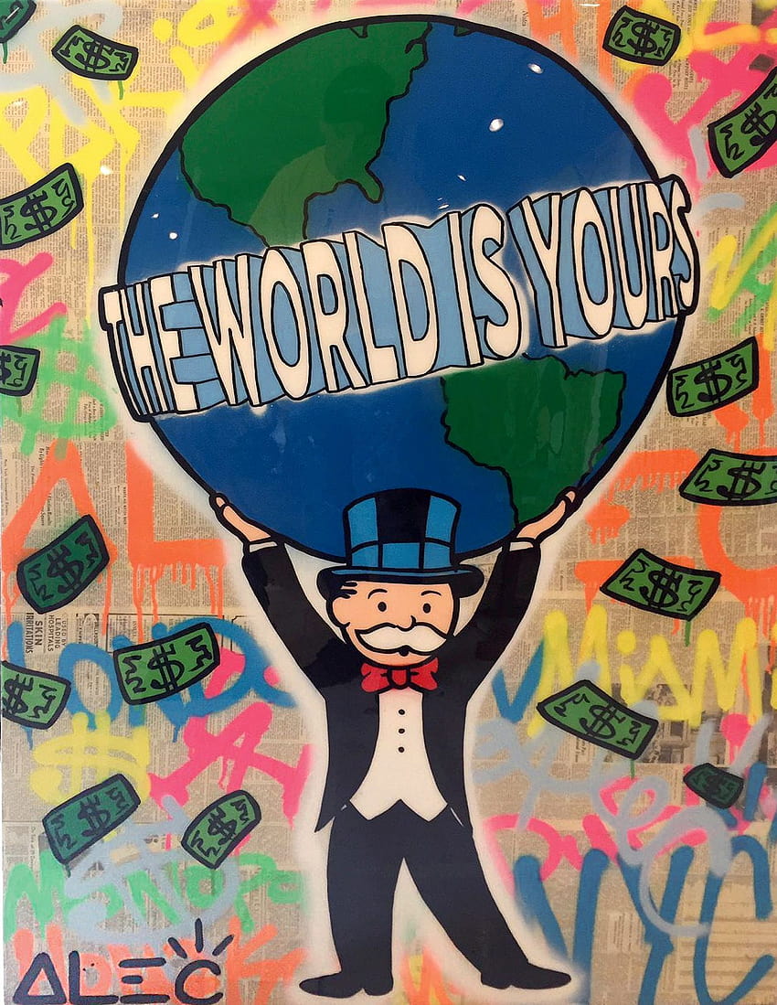 Monopoly In Dubai 122x92 cm  Imagenes de dinero animado Artistas del  grafiti Murales graffiti