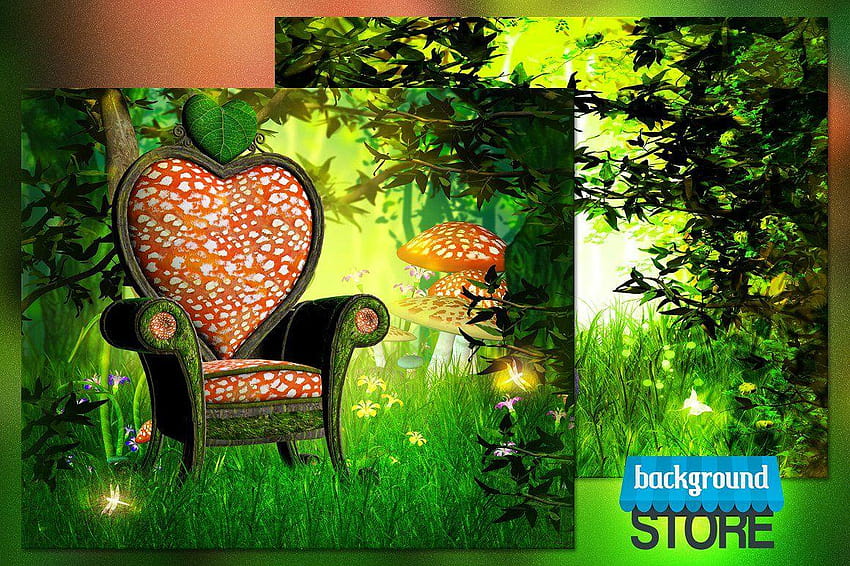 Magic Garden Hintergründe ~ Grafiken ~ Creative Market, Hintergrundgarten HD-Hintergrundbild