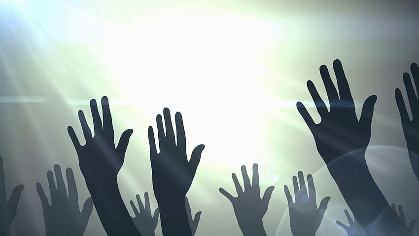 Hands Raised Bewegungshintergründe, erhobene Hände HD-Hintergrundbild