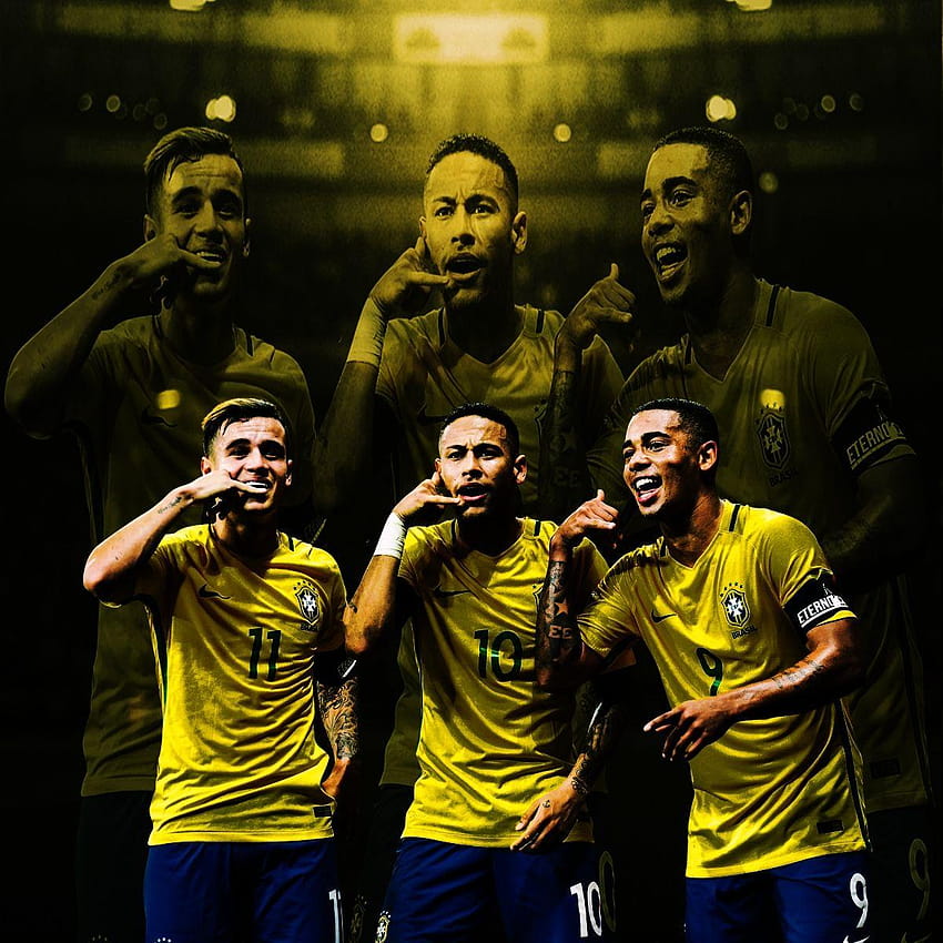 Celebrazione del gol di Coutinho, Neymar e Gabriel Jesus. Internazionale, coutinho brasile Sfondo del telefono HD