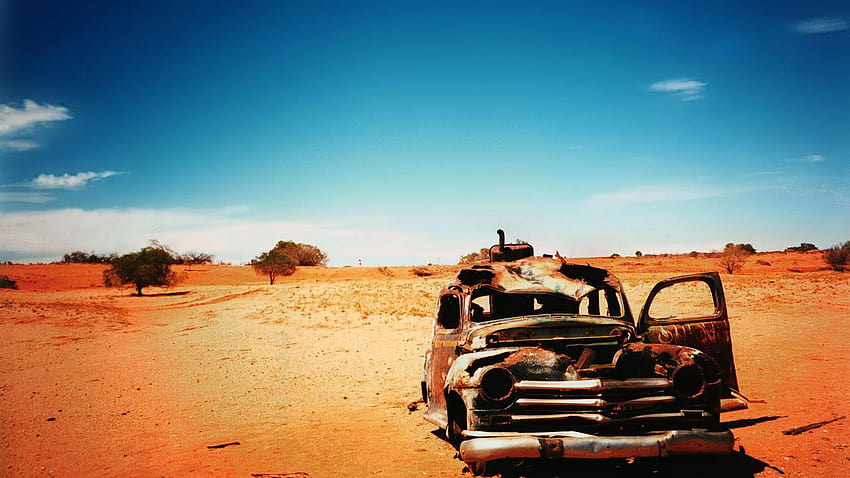 Alone Car Desert Old graphy 1366x768, old place HD wallpaper