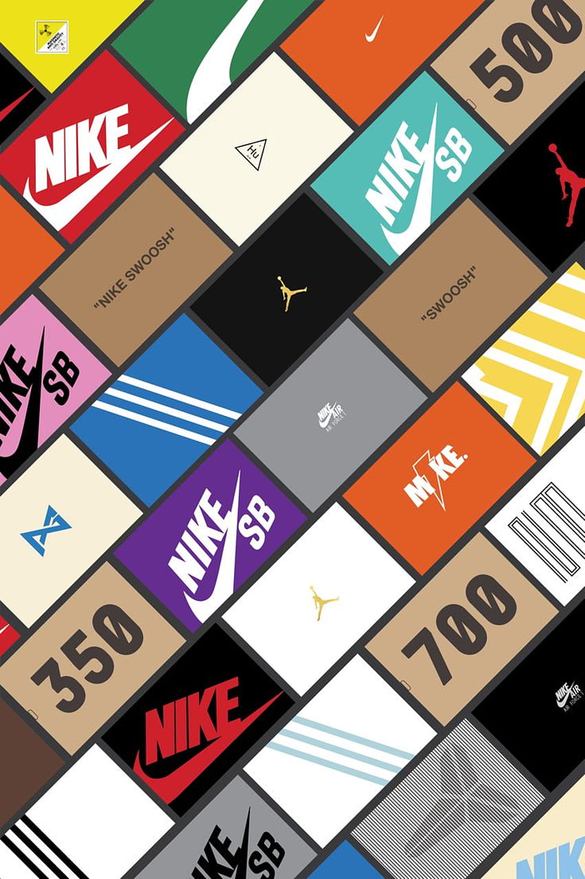 Poster di sneaker, iPhone Hypebeast, scarpe da ginnastica, scatola Nike Sfondo del telefono HD