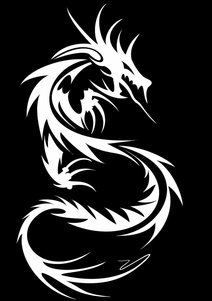 dragons, black dragon tribal HD phone wallpaper