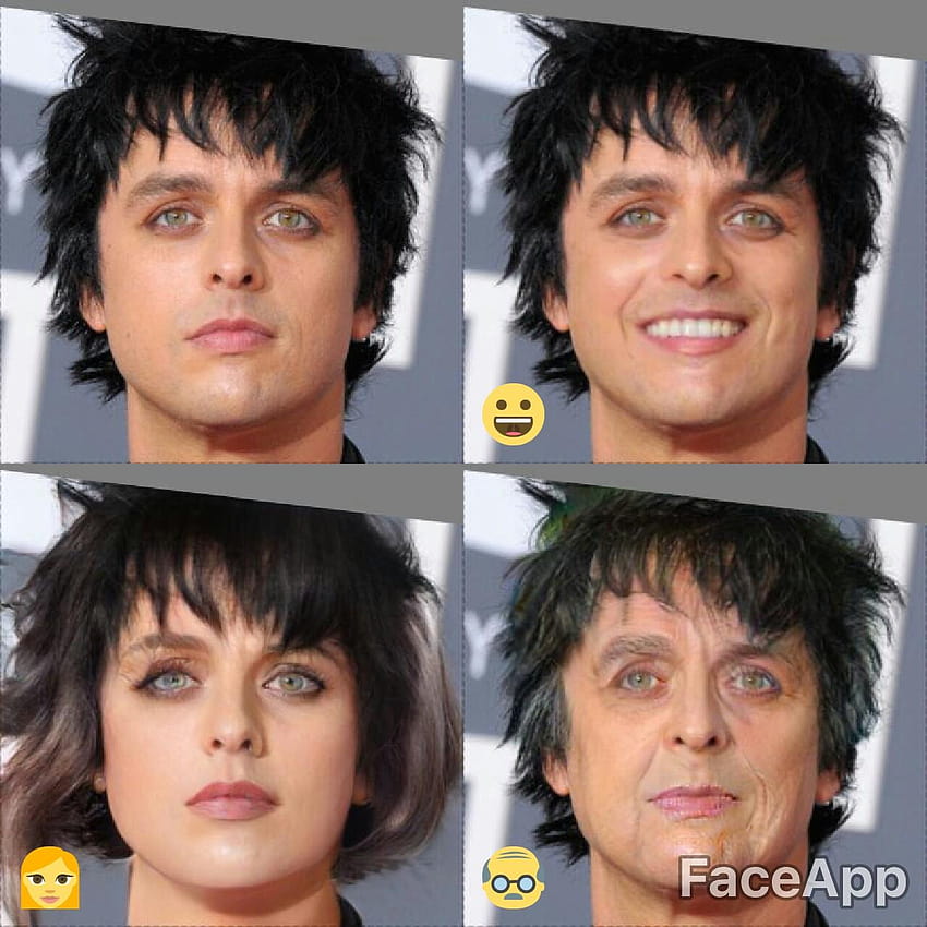 Running the members of Green Day through FaceApp HD phone wallpaper