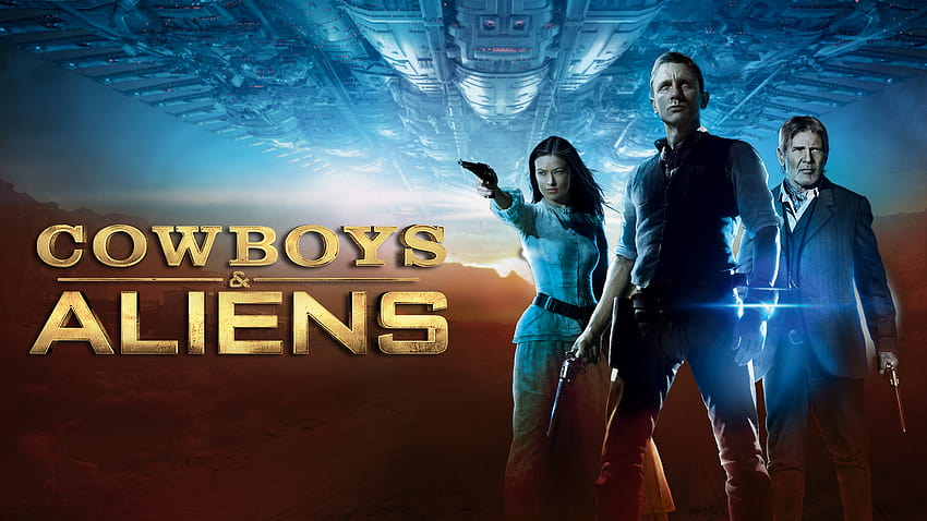 Oglądaj cały film Cowboys and Aliens online w języku angielskim, film o kowbojach i kosmitach Tapeta HD