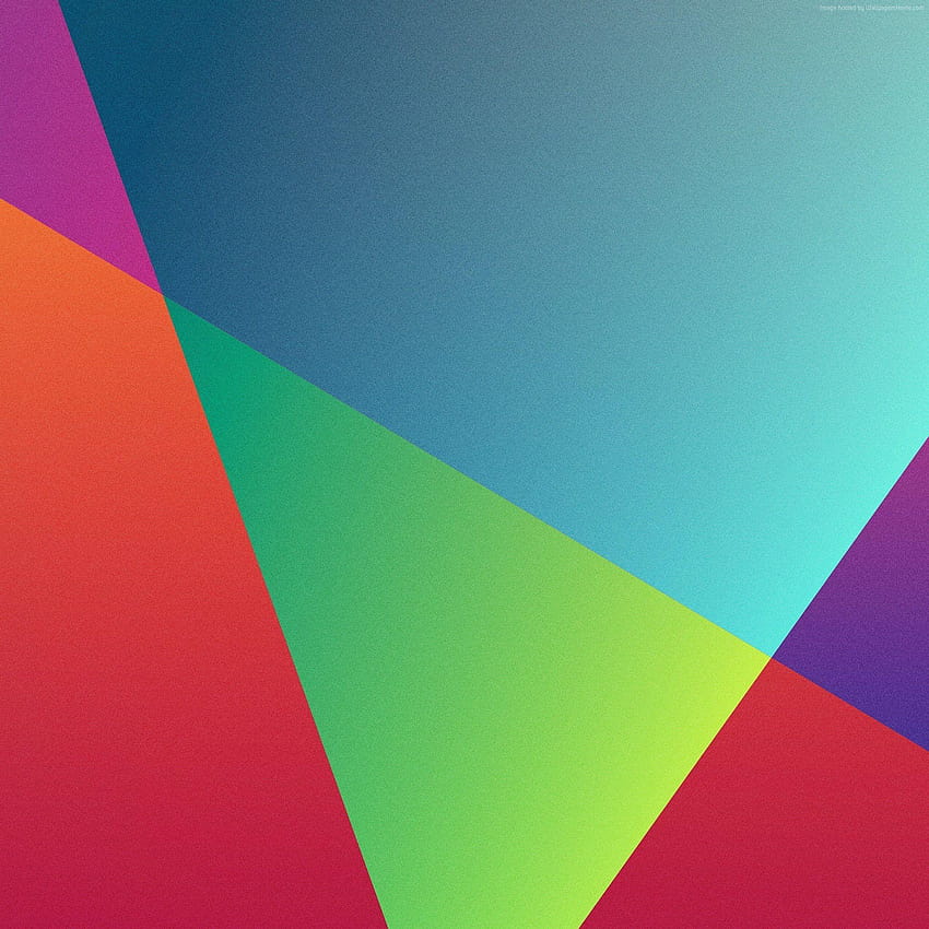 Polygon, , Android , Triangle, orange and blue HD phone wallpaper