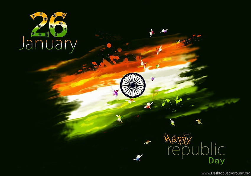 Dzień Republiki Indii 26 stycznia Tła, dzień Republiki na pełnym ekranie Tapeta HD