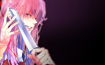 tongues, tongue out, face, pink hair, looking at viewer, fingers, eyes,  anime, yandere, white background, Gasai Yuno, Mirai Nikki, anime girls,  blood, Bleeding Eyes, horror