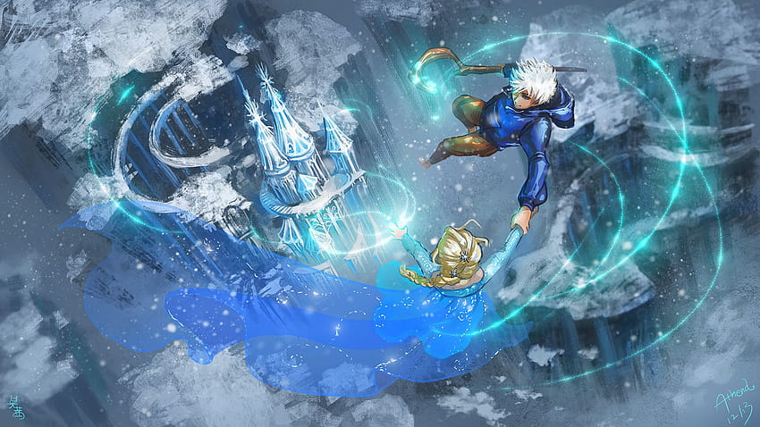 4 Elsa and Jack Frost, frosty kingdom HD wallpaper