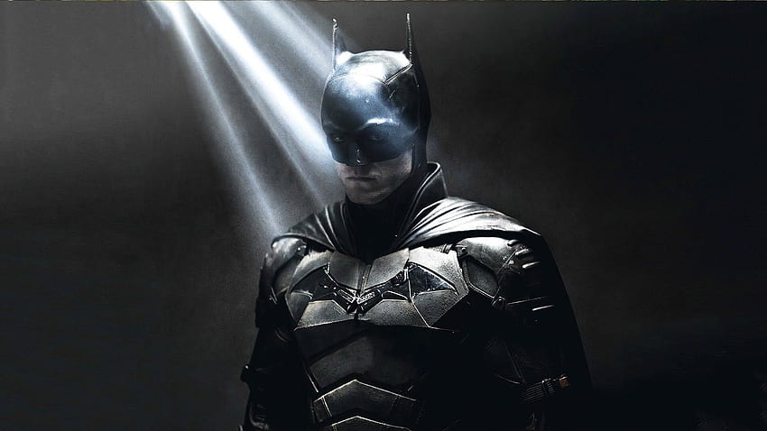 THE BATMAN получава нов на Робърт Патинсън в костюми и промоционални плакати, плакат с логото на Батман 2022 г. HD тапет