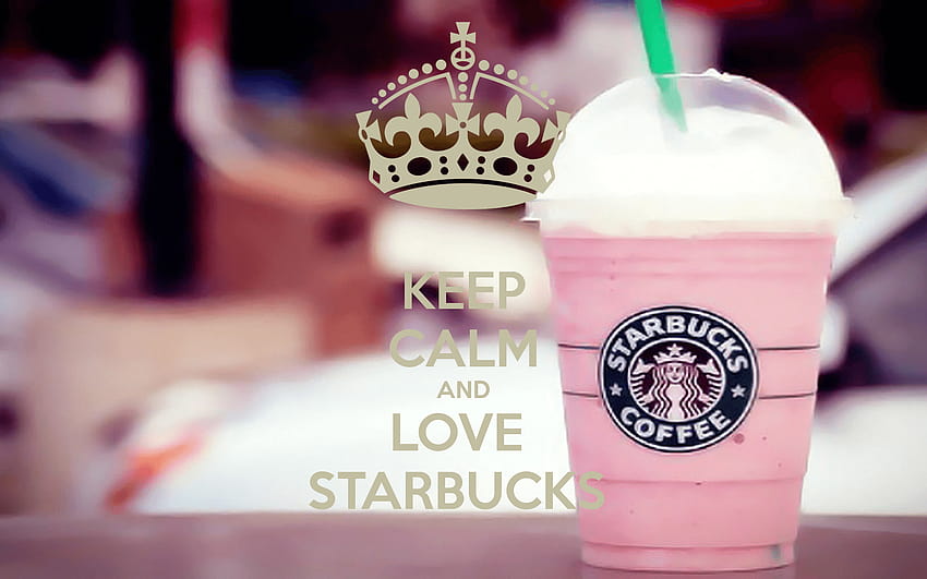 keep calm and love starbucks, starbucks coffee HD wallpaper
