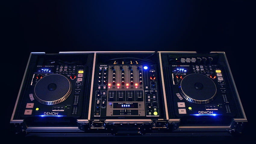 mixing, Tables, Dj, Denon / and Mobile Backgrounds, dj system HD wallpaper