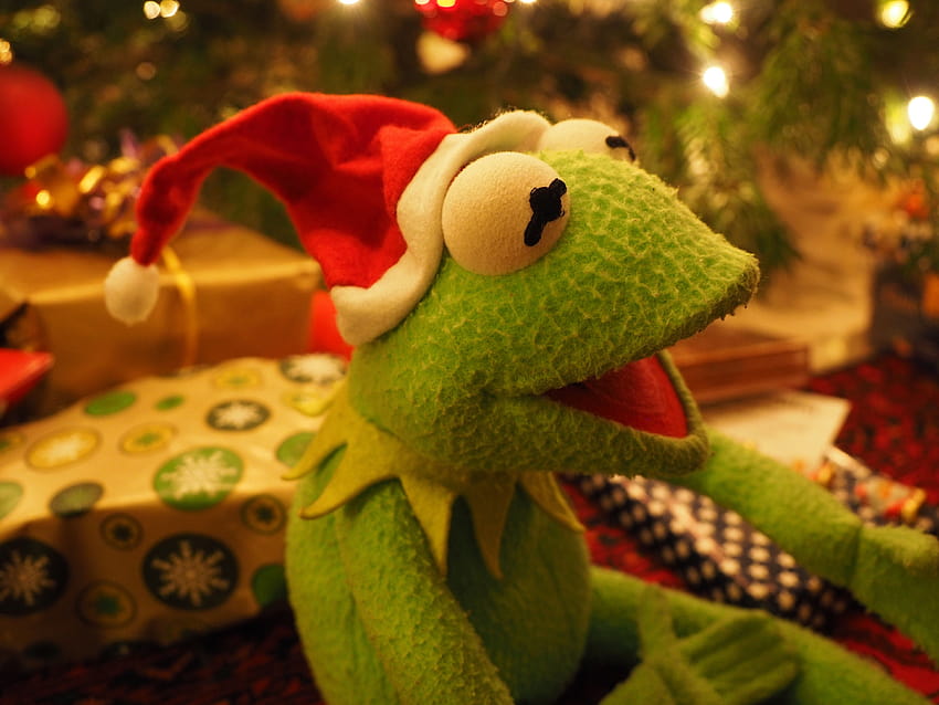 커밋 개구리 인형, 크리스마스 인형 HD 월페이퍼