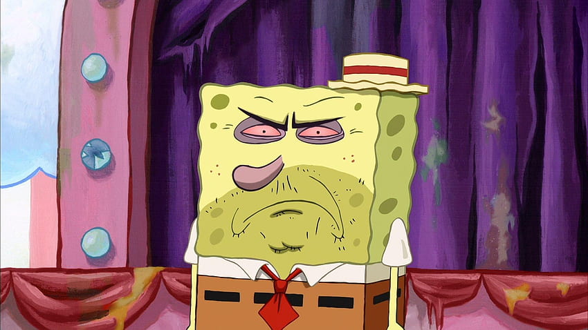 sad spongebob face