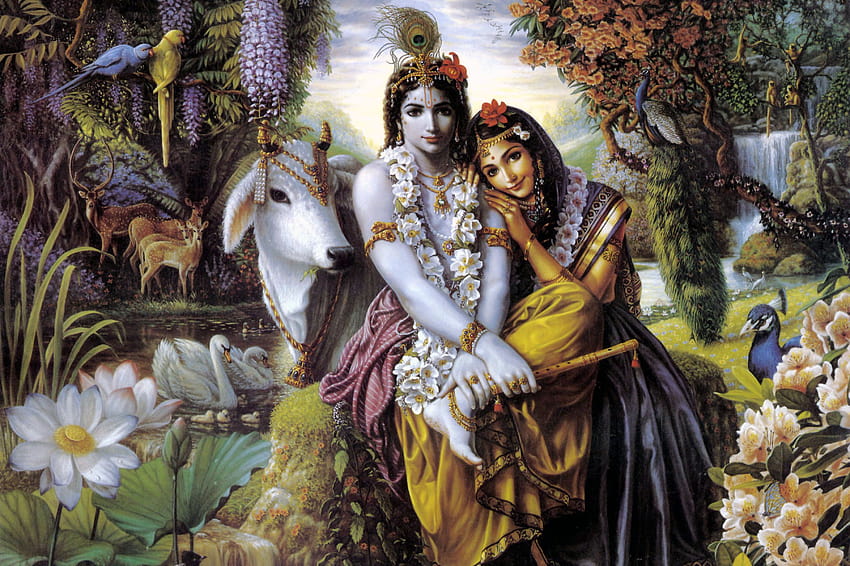 Dewa Hindu Dewa Krishna dan latar belakang, tuan krishna 3d Wallpaper HD