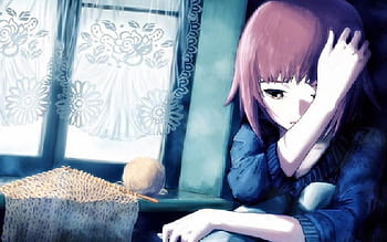 Lonely anime girl aesthetic anime girl anime girls depressed sad sad  anime girl HD phone wallpaper  Peakpx