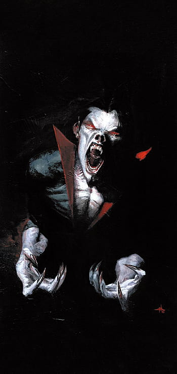 Wallpaper night, the moon, vampire, Morbius, Spider-Man The Animated  Series, Michael Morbius, living vampire for mobile and desktop, section  арт, resolution 2542x2025 - download