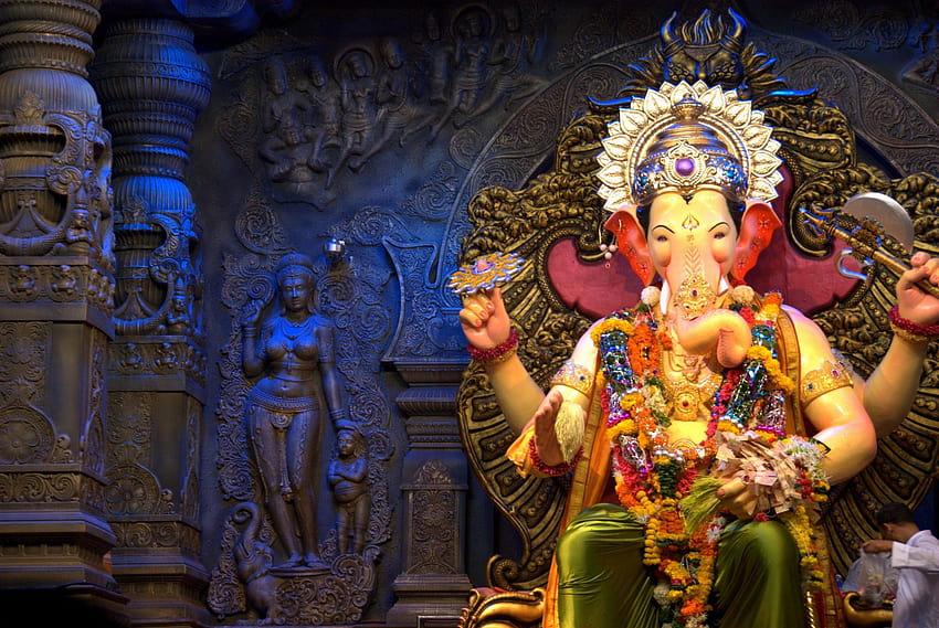 Ganesha, ganpati bappa lalbaug papel de parede HD