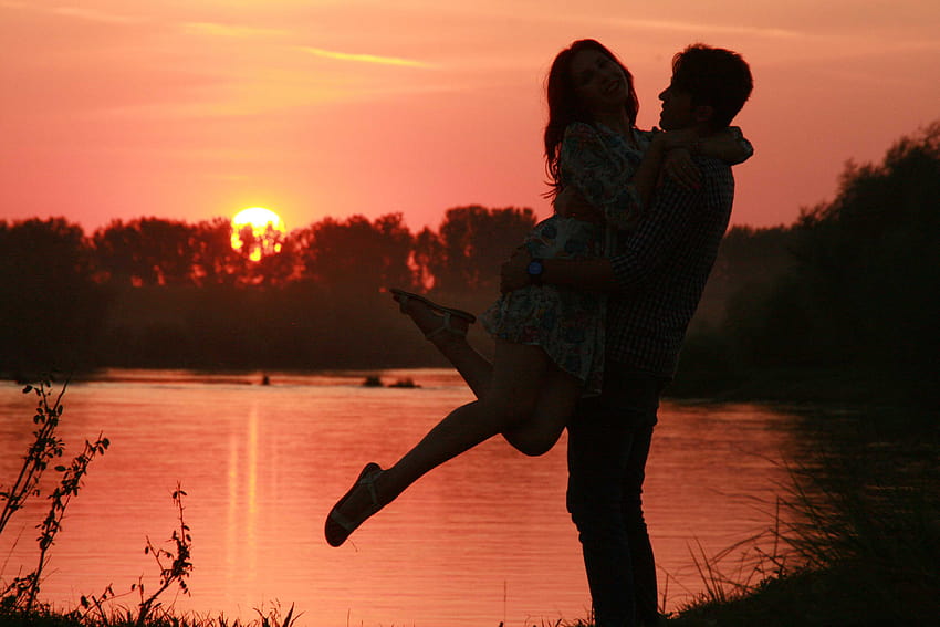 1 of Love Couples at Sunset, Couple Sunset, shadow boy sunset HD wallpaper