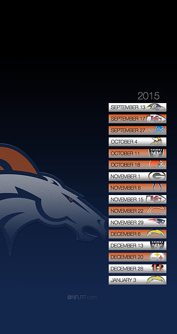 Denver Broncos: Phone wallpaper schedule for 2021 season