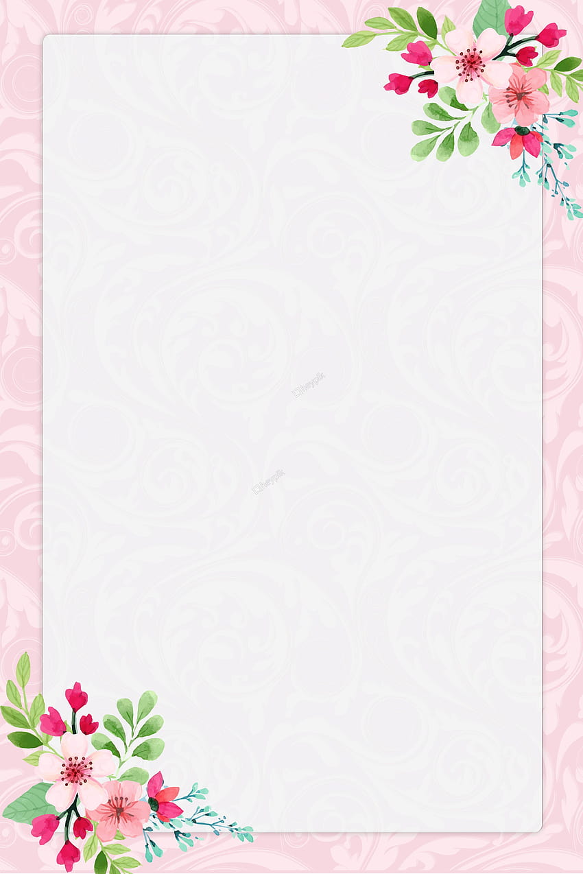 Fronteira de flor de fundo perfeita e exibição, borda de página de primavera Papel de parede de celular HD