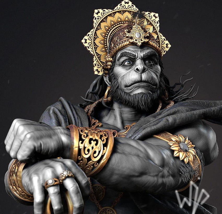 Bajrangbali 3d, hanuman ji 3d HD wallpaper