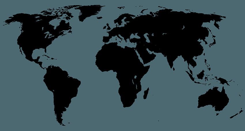 Mappa del mondo per Windows 10 Copia in bianco e nero La mappa del mondo in nero Sfondo HD