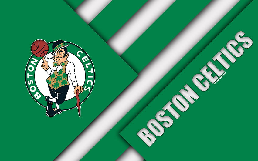 Boston Celtics, logo, material design, boston celtics computer HD wallpaper