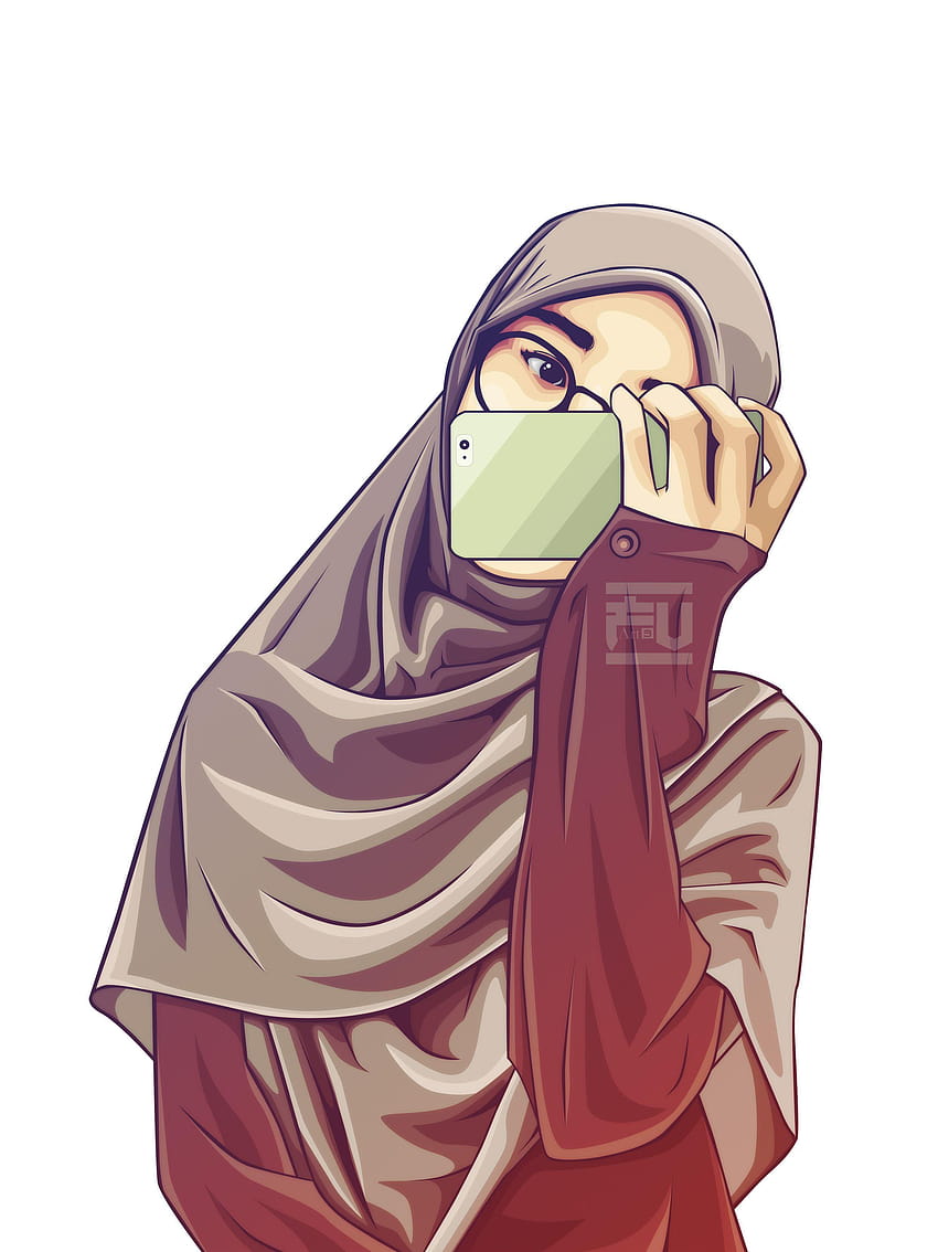 Gambar Kartun Nurse Muslimah Gambar през 2019 г., аниме хиджаб HD тапет за телефон