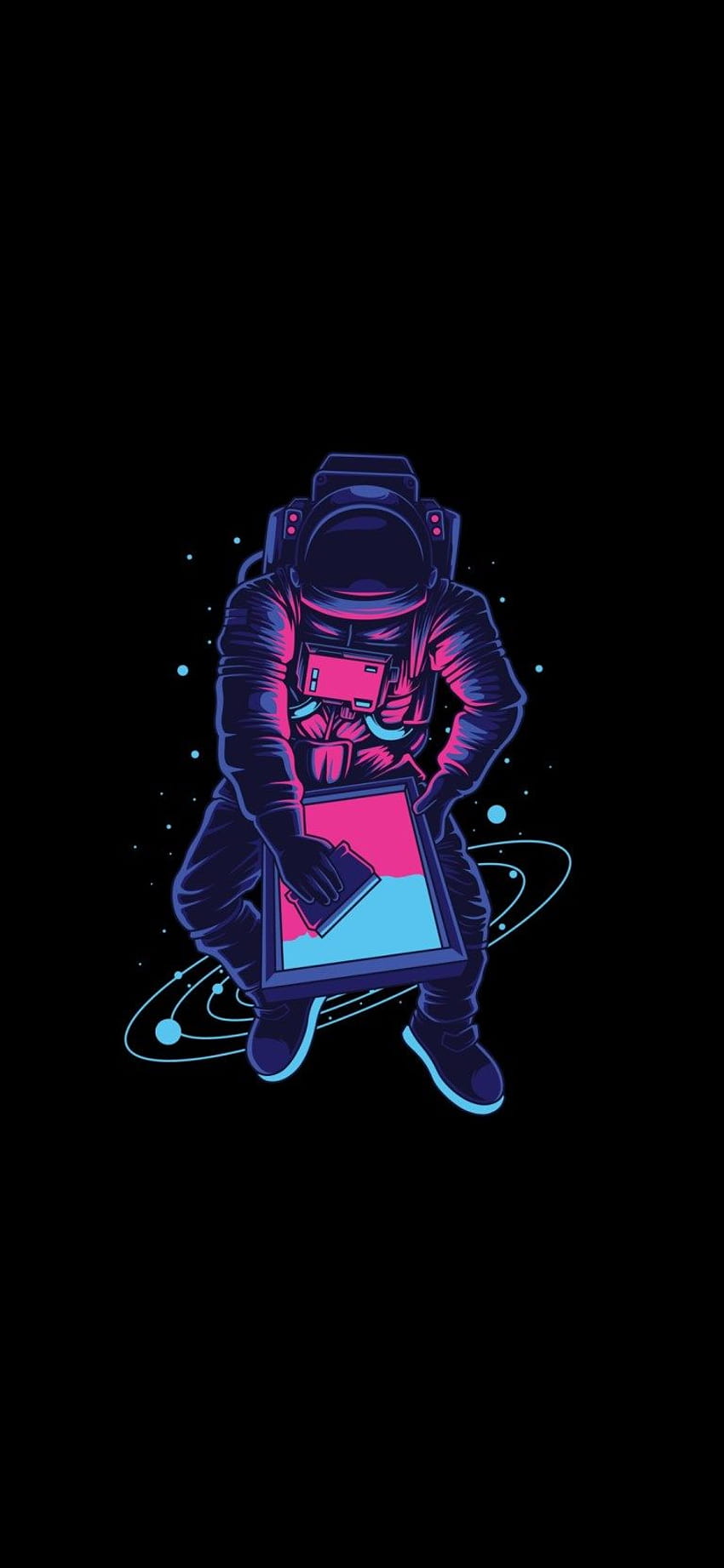นักบินอวกาศ Space Dark หน้าจอ OLED ⋆ Traxzee โทรศัพท์ oled space วอลล์เปเปอร์โทรศัพท์ HD