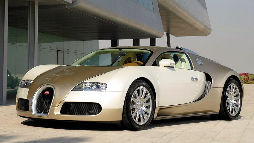 Bugatti Veyron White Gold Concept Cars – รถแนวคิด รถสีทอง วอลล์เปเปอร์ HD