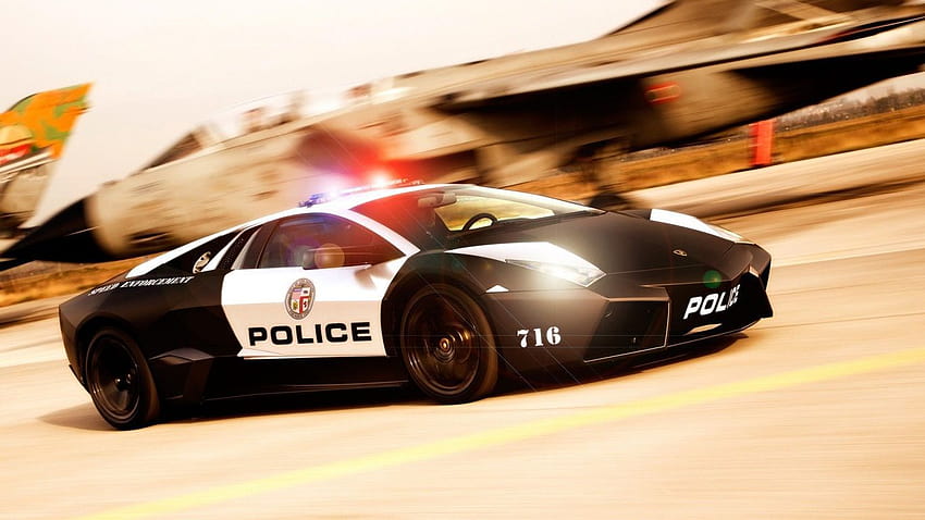 Полицейска кола Lamborghini, lambo cop HD тапет