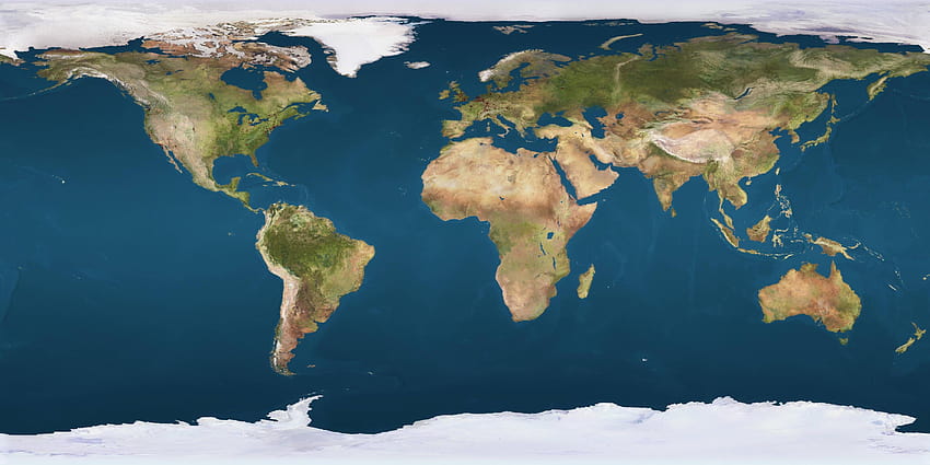Hochauflösende Karte der Erde, Weltkarte mit hoher Auflösung HD-Hintergrundbild
