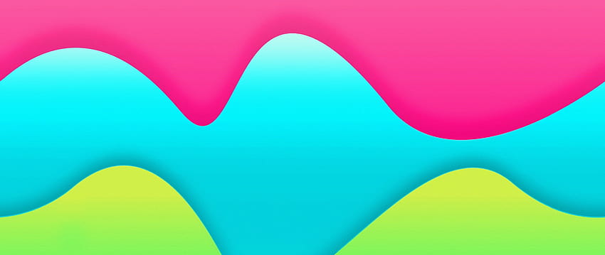 Bright wavy lines Ultra Wide TV, colourful wavy lines HD wallpaper