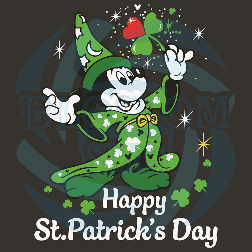 The mickey mouse happy saint patrick's day svg, mickey mouse svg HD phone wallpaper