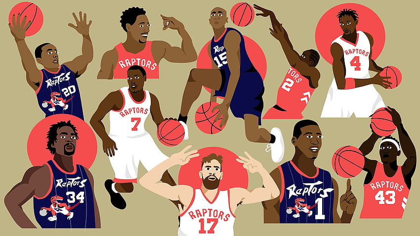 25 für 25: Die größten Spieler in der Geschichte der Toronto Raptors, Toronto Raptors Retro HD-Hintergrundbild