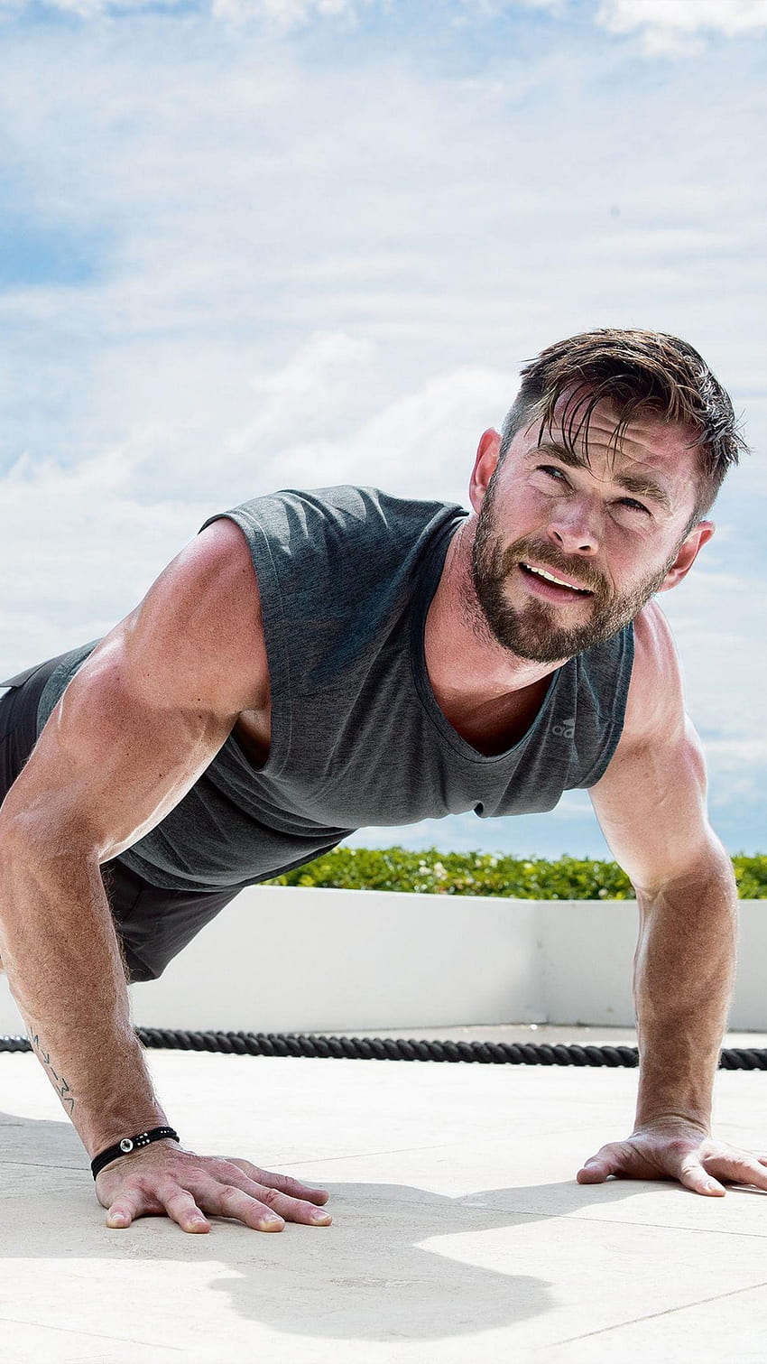 Chris Hemsworth Push, Liegestütze HD-Handy-Hintergrundbild