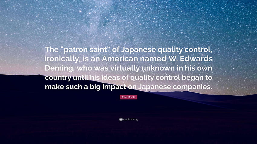 Akio Morita Quote: “The “patron saint” of Japanese quality control HD wallpaper