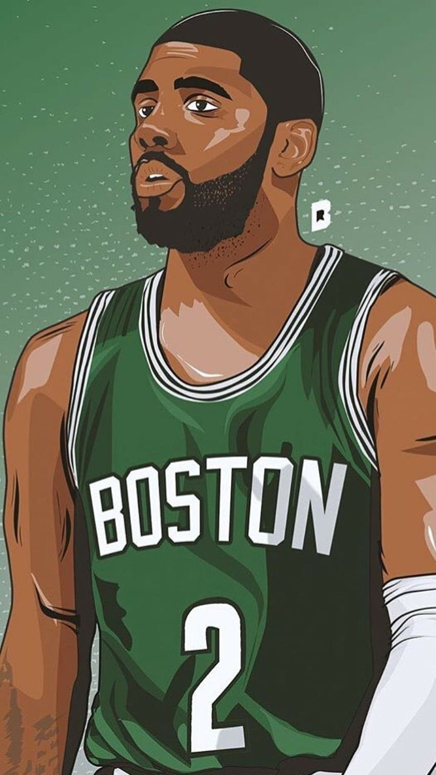 Kyrie Irving Cartoon Celtics, boston celtics iphone 11 Fond d'écran de téléphone HD